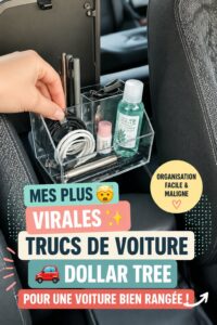 Voiture propre et organisée avec des accessoires de rangement pratiques