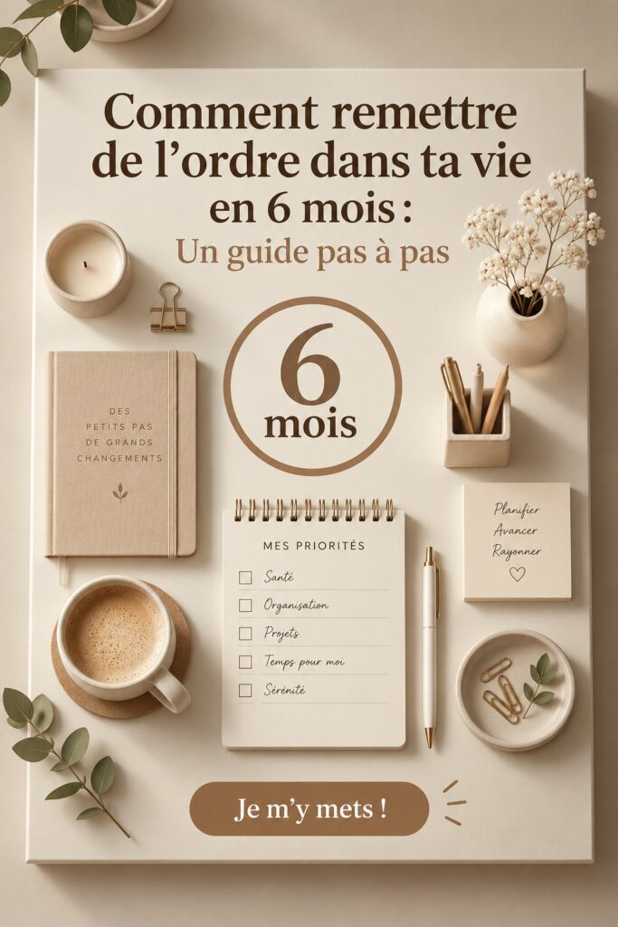 Femme heureuse travaillant sur l'organisation de sa vie avec un ordinateur et un carnet