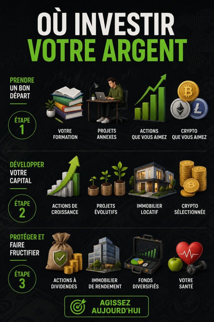 Femme réfléchissant à des options d'investissement avec un ordinateur et papier.