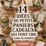 Panier cadeau élégant rempli d'articles variés qui fait plaisir sans coûter cher.