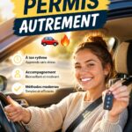 Femme souriante tenant son permis de conduire après un parcours alternatif