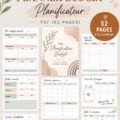Planificateur de budget gratuit en PDF sur une table