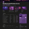 Exemple de planner de vie sur Notion