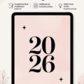 Planificateur numérique pour 2026 avec des notes et des listes de tâches