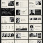 Modèle de présentation business en design monochrome