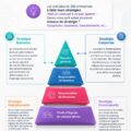 Illustration représentant les quatre niveaux de stratégie d'entreprise.