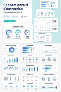 Infographie moderne pour un rapport d'activité