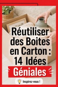 Une collection colorée de boîtes en carton réutilisées comme rangements décoratifs dans un salon.
