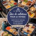 Un assortiment de snacks colorés et sains pour un road trip