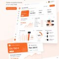 Un tableau de bord marketing moderne illustrant des données de vente
