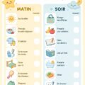 Tableau de routines visuel coloré pour enfants