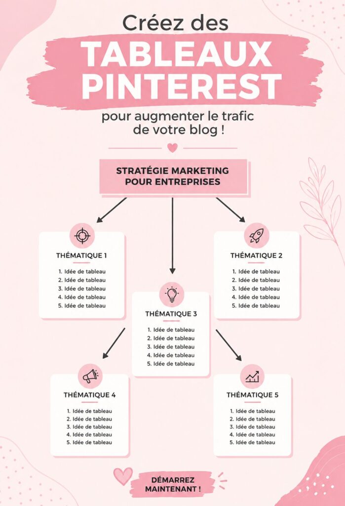 Tableau Pinterest attrayant représentant des astuces pour le blogging