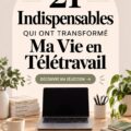 Femme travaillant à domicile avec des outils modernes pour le télétravail