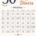 Assiette de dîners variés pour une semaine - recettes familiales