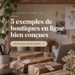 Une capture d'écran d'une boutique en ligne au design élégant, illustrant le thème du e-commerce