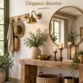 Accents métalliques subtils dans un intérieur moderne et rustique