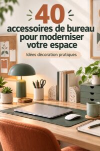Accessoires de bureau uniques sur un bureau moderne