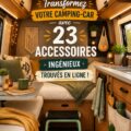 Van aménagé avec des accessoires pratiques d'Amazon