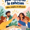 Équipe en train de participer à une activité de groupe au bureau