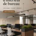 Aménagement d'un bureau accueillant et moderne avec des couleurs douces et des plantes.