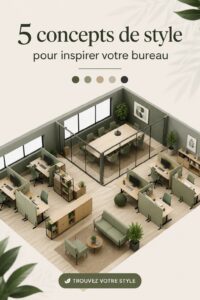 Un bureau bien décoré avec plusieurs concepts inspirants