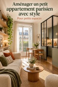 Un petit appartement parisien joliment aménagé et décoré avec goût