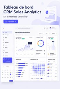 Femme utilisant un logiciel CRM pour analyser les ventes dans son bureau.