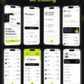 Capture d'écran d'une application de trading mobile avec interface conviviale