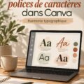 Exemple d'une composition harmonieuse de différentes polices dans Canva.