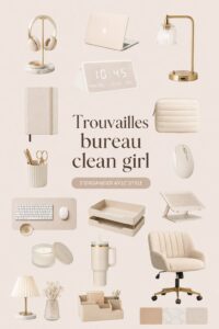 Un bureau épuré et bien organisé avec des accessoires modernes.