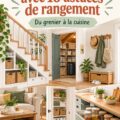 Une pièce de vie bien organisée avec des solutions de rangement élégantes.
