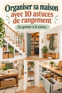 Une pièce de vie bien organisée avec des solutions de rangement élégantes.