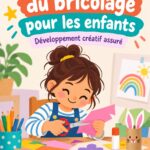 Une maman accompagnant son enfant dans des activités manuelles avec des fournitures colorées sur la table.
