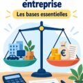 Illustration d'un bilan général d'entreprise avec des graphiques clairs et colorés.