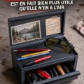 Une boîte à outils pratique et esthétique pour le rangement et l'organisation.