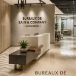 Bureaux modernes de Bain & Company à Gurugram, favorisant la collaboration.