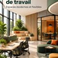 Un bureau moderne et convivial avec des éléments décoratifs inspirants.