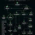 Illustration d'une carte de branding présentant les éléments clés pour construire une image de marque