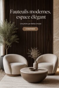 Chaises modernes élégantes dans un salon stylisé