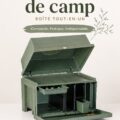 Un Chuck Box bien organisé dans une cuisine chaleureuse, montrant des ustensiles et des ingrédients rangés.