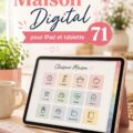 Classeur digital ouvert sur un iPad, avec des notes et des documents organisés
