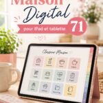 Classeur digital ouvert sur un iPad, avec des notes et des documents organisés