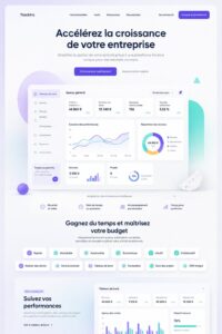 Un exemple de design de landing page captivant avec un appel à l'action.