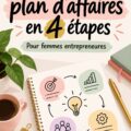 Femme entrepreneuse élaborant un plan d'affaires sur son ordinateur