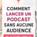 Femme en train d'enregistrer un podcast dans un studio domicile