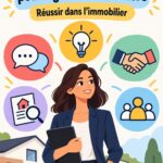 Image d'un agent immobilier interagissant avec des clients, illustrant les compétences essentielles dans le secteur.