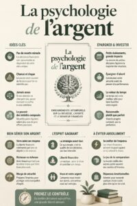 Femme réfléchissant à ses finances avec un carnet et un stylo, symbolisant la psychologie de l'argent.