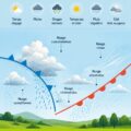 Illustration des différents types de fronts météorologiques et leurs effets sur le climat
