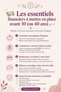 Une femme souriante examinant ses finances avec des documents et un ordinateur