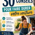 Une femme examinant sous le capot de sa voiture pour vérifier son entretien.